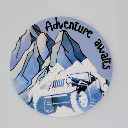 Vinyl Sticker JEEP Adventures