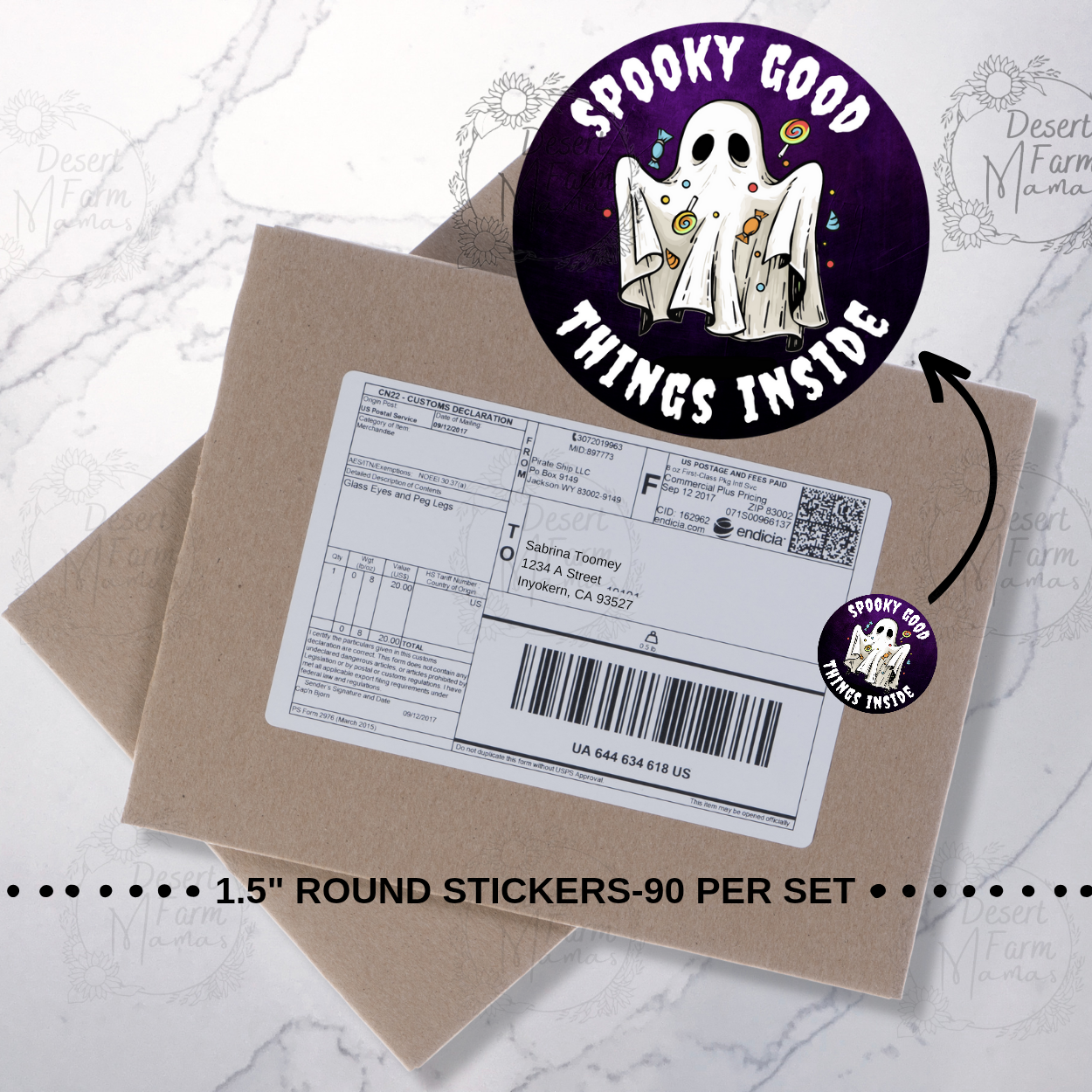 Packaging Stickers- Halloween- ghost