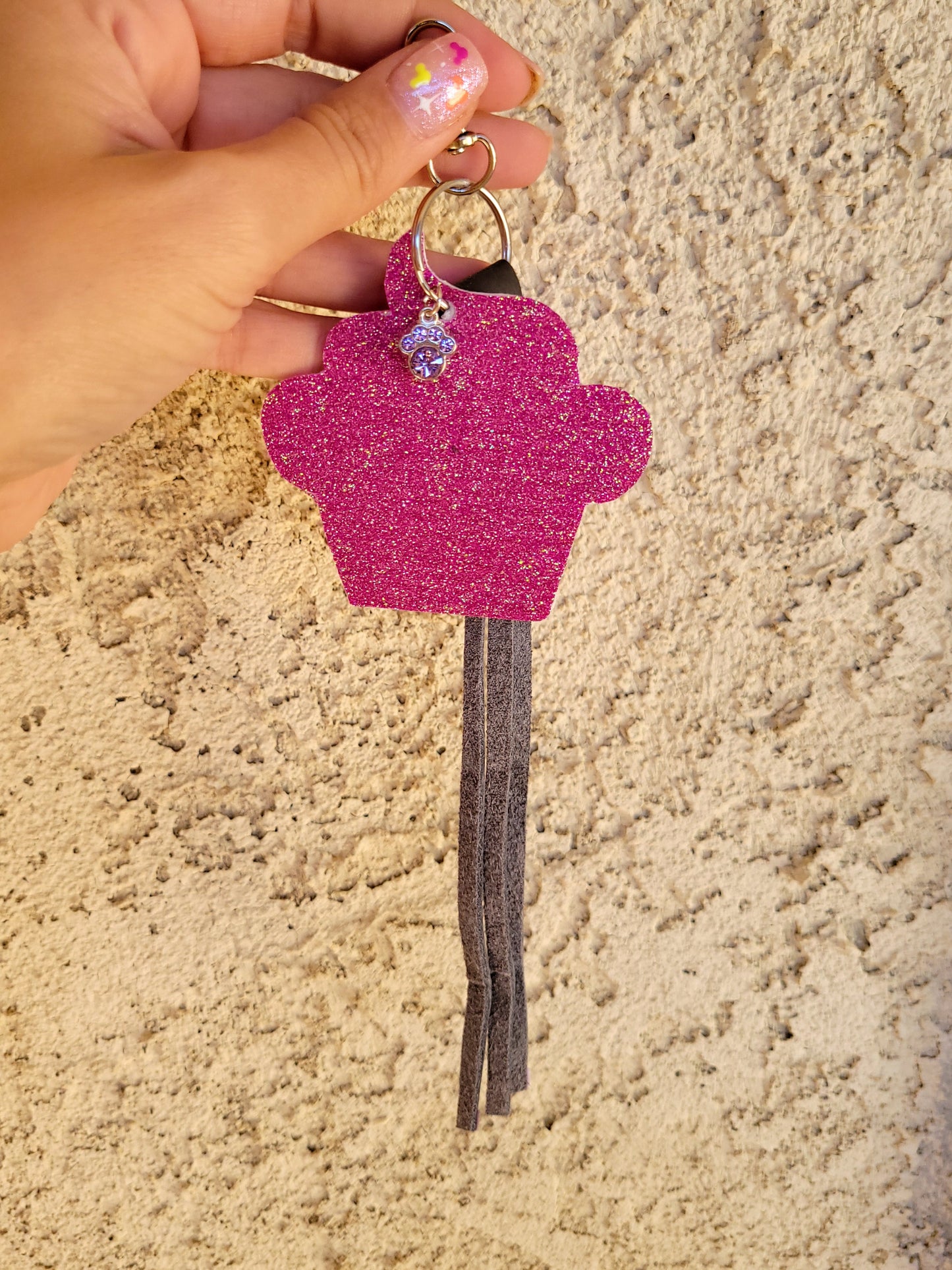 Leather Tassel Keychain 2