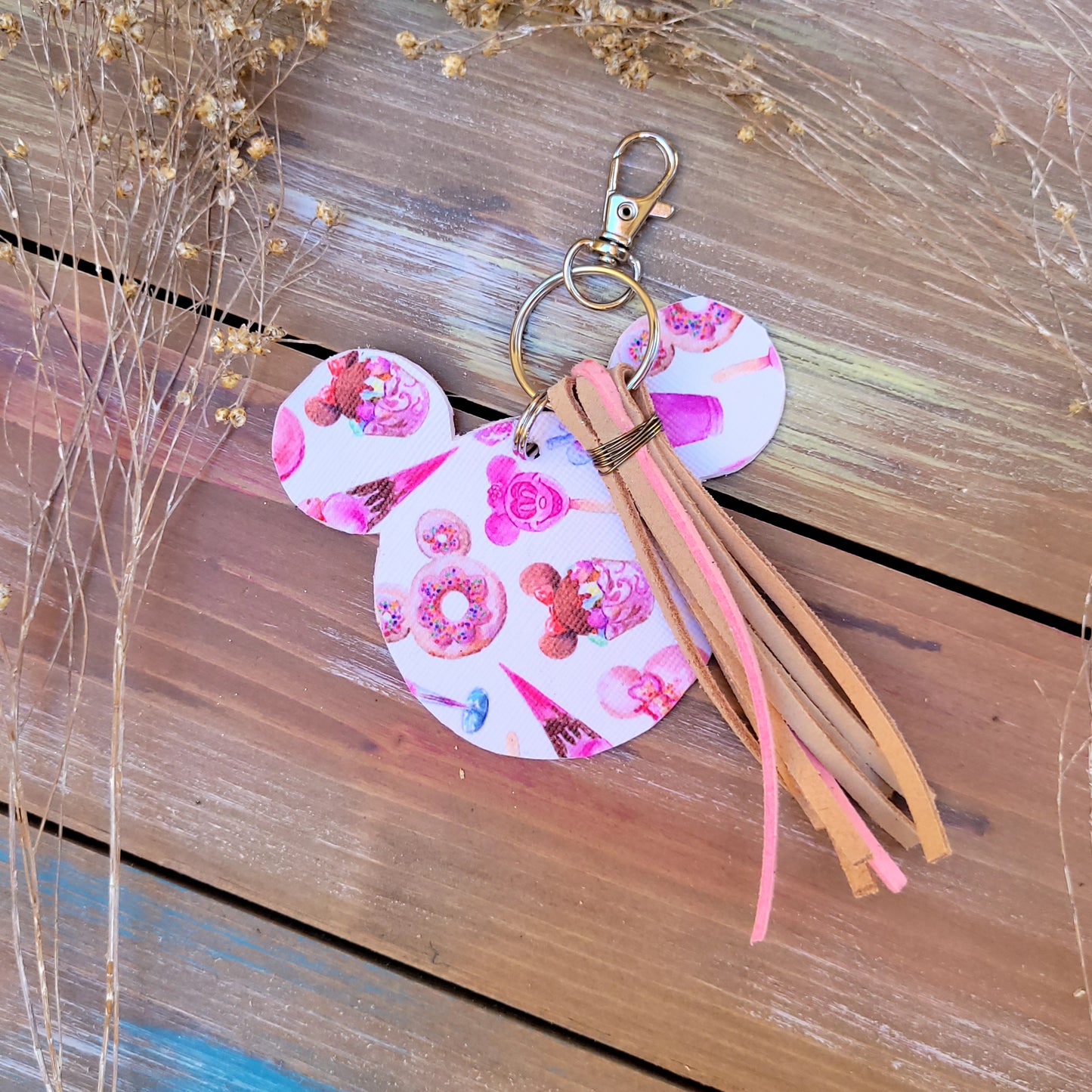 Leather Tassel Keychains and Bows