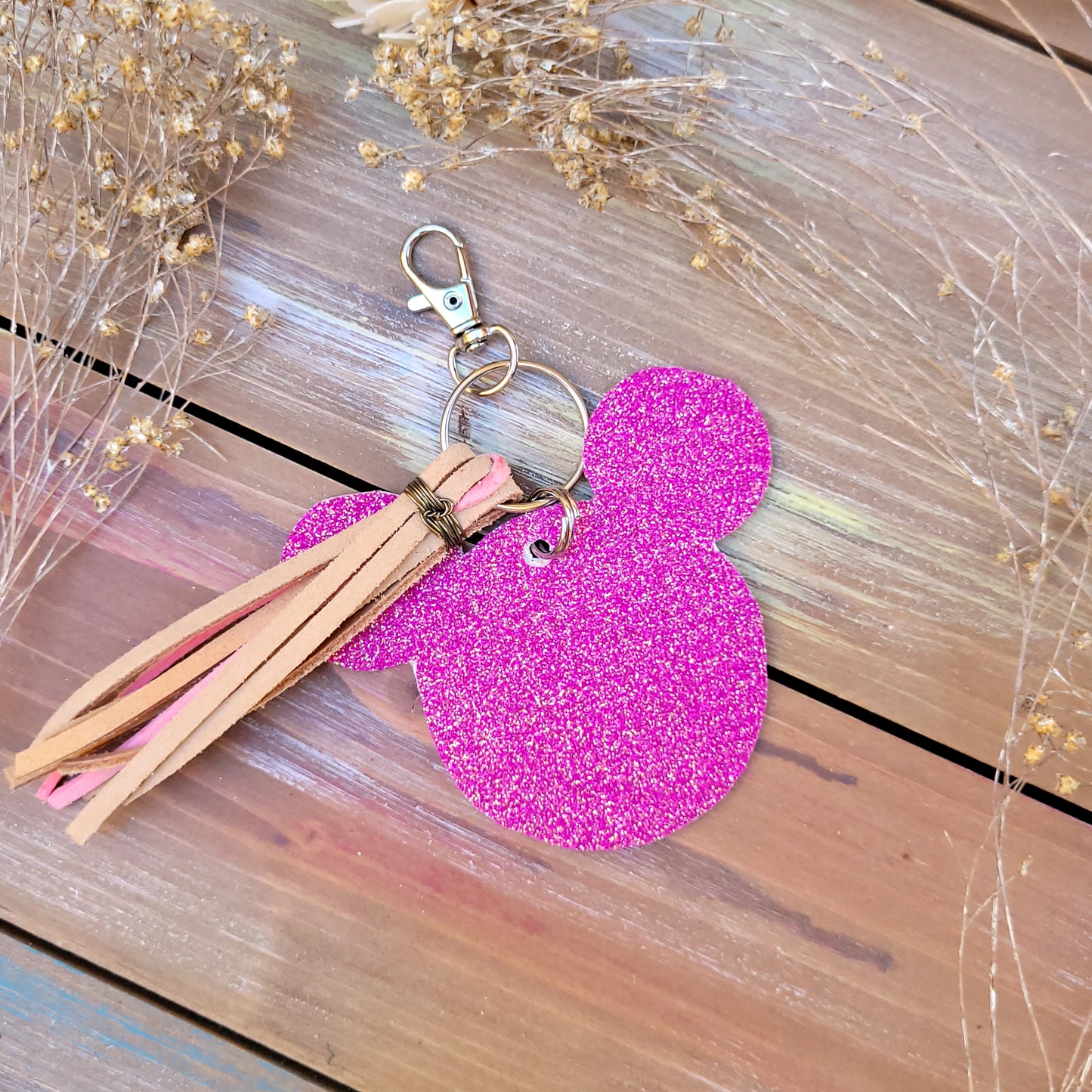 Leather Tassel Keychains and Bows