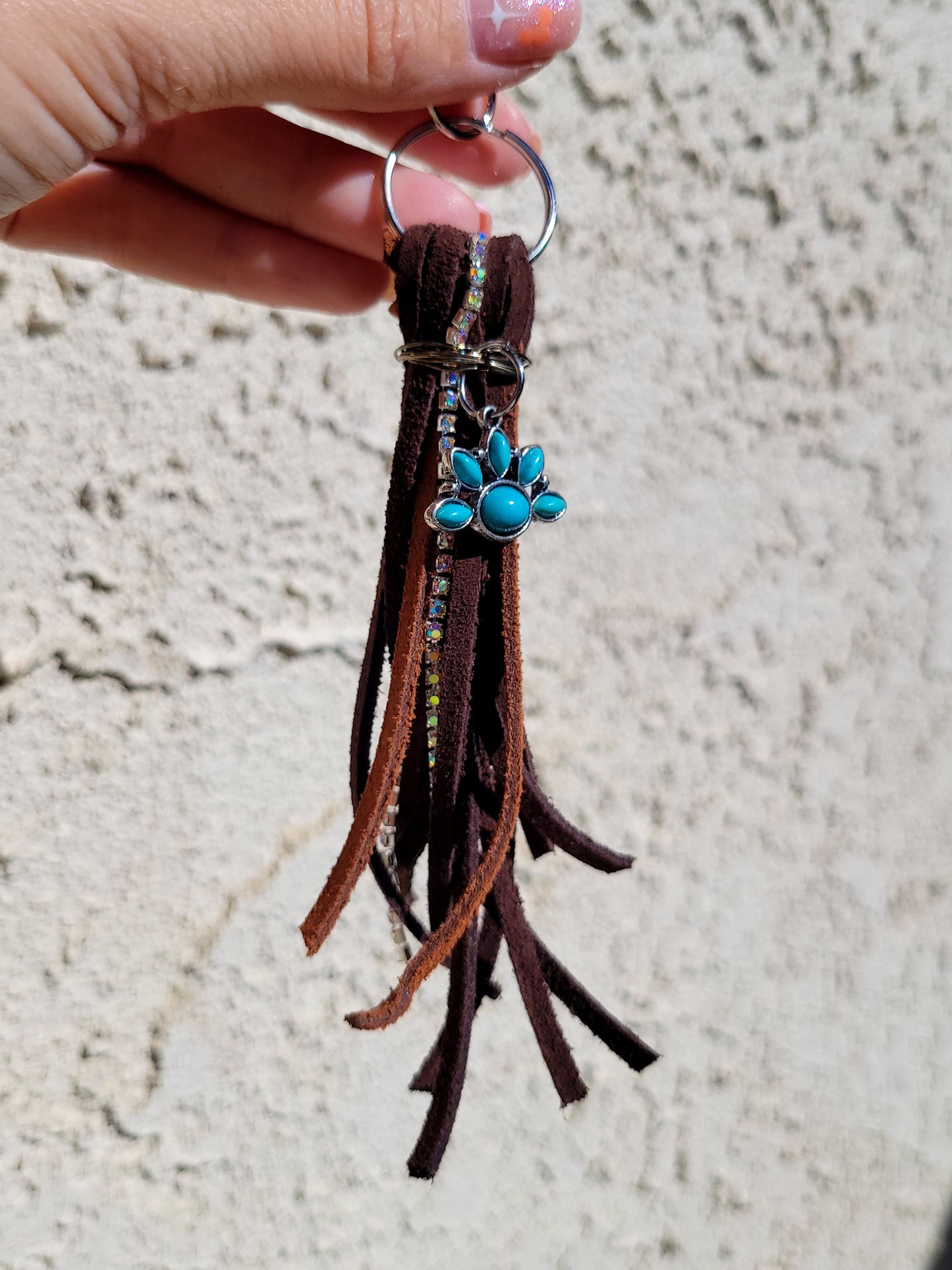 Leather Tassel Keychains and Bows