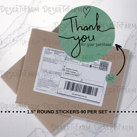 Packaging Stickers- Green TY