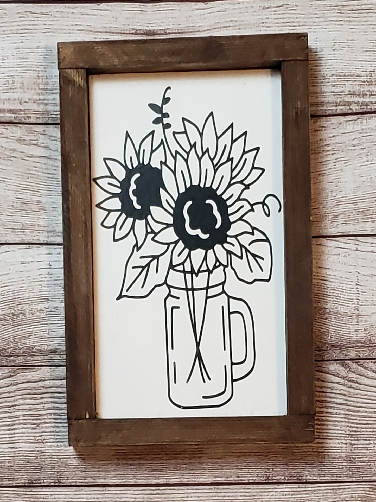 Sunflowers in a jar