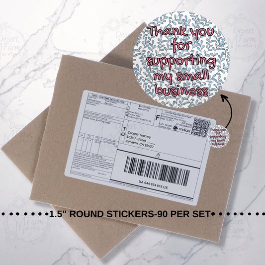 Packaging Stickers- Green Small Business