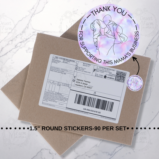Packaging Stickers- Tie Dye Mama