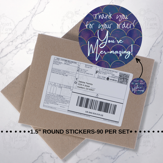 Packaging Stickers- Mer-mazing